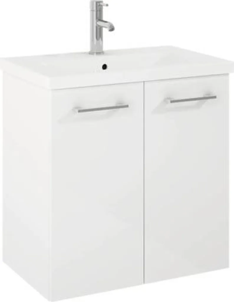 Meuble sous vasque Jika PONTA blanc 60cm - Rangement salle de bain compact