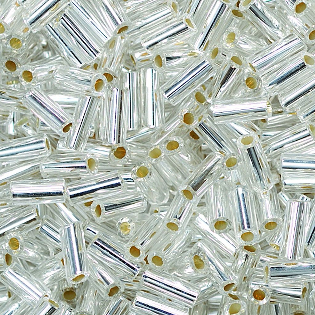 Rocailles 15x2 mm perlsilber VE=5x10g