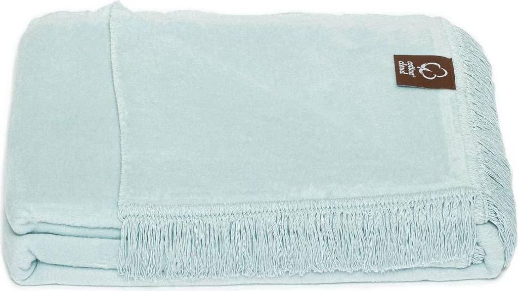 UMIPLED | Kuscheldecke, Sofaüberwurf Decke, Dicke Sofadecke, Couchdecke, Flauschige, Wohndecke für Couch, 150x200cm, 430 g/m2 - Celeste Blue