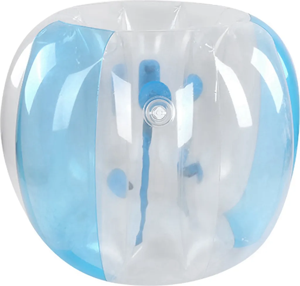 Ballon gonflable Bubble Ball 120 cm en PVC bleu avec 2 poignées robustes