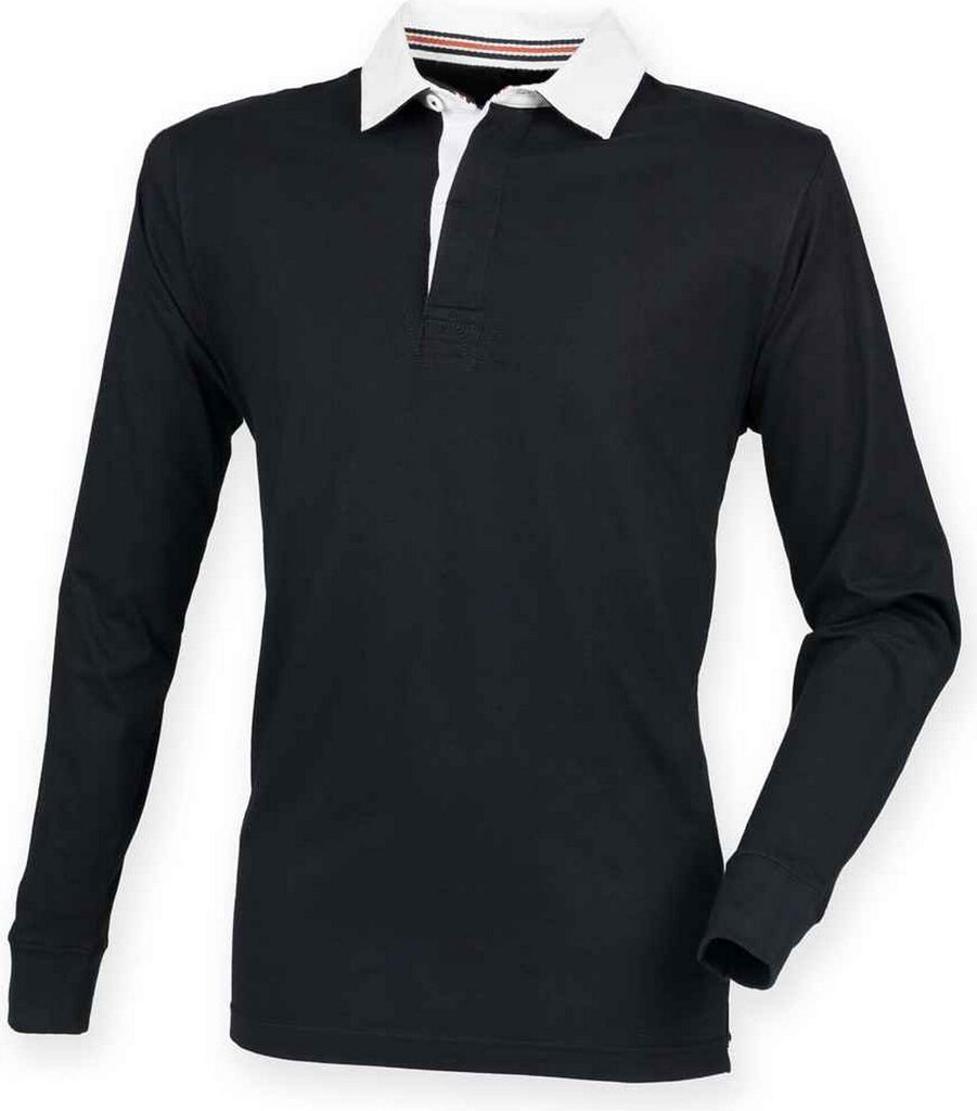 Front Row - "Premium" Rugby-Shirt für Herren PC5673 (L) (Schwarz)