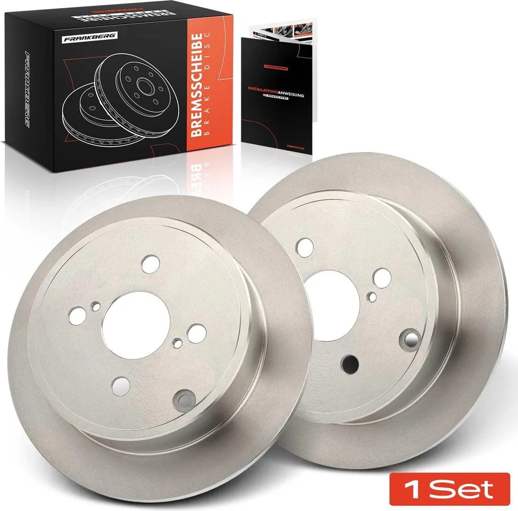 Lot de 2 disques de frein arrière Toyota Yaris et Corolla Verso 1999-2008