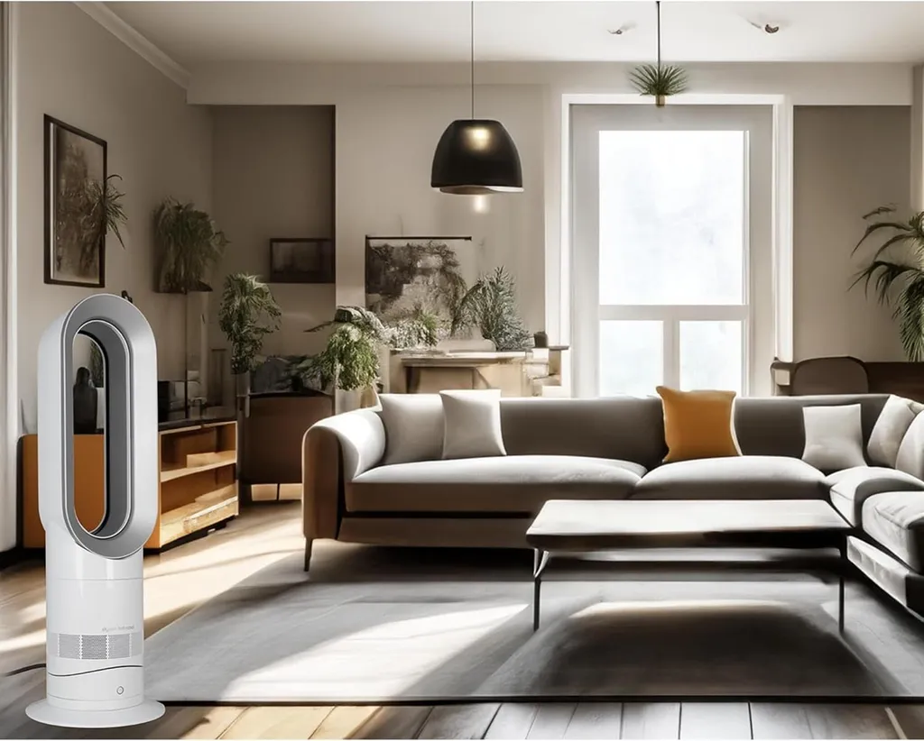 Dyson Hot+Cool AM09 Nickel Blanc - Chauffage d'Appoint et Fraîcheur Été - 20