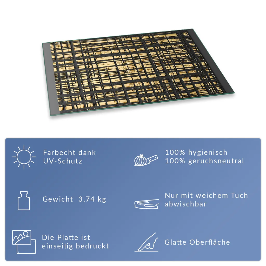 Piastra Vetro Temperato 80x52 per Piano Cottura Induzione - Nero Punti