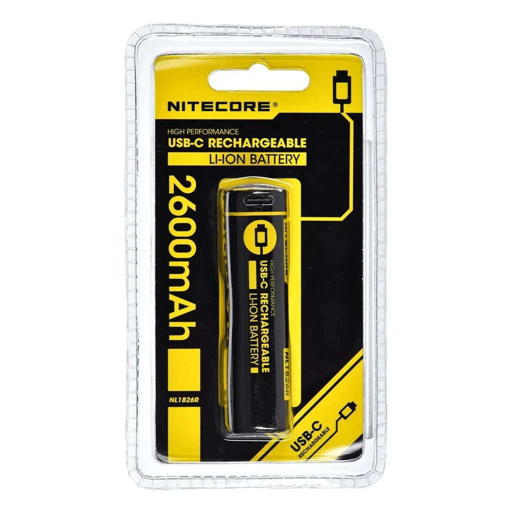 Nitecore NL1826R Batterie 18650 Rechargeable 2600 mAh Li-ion Fiable