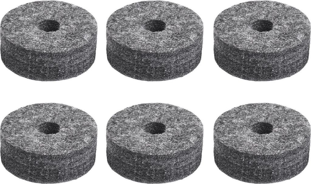 23-teiliges Becken-Ersatzzubehör, Trommelteile mit Ständer, Filze, Filzpads, inklusive Flügelmuttern, Unterlegscheiben, Hülsen und Schlüssel