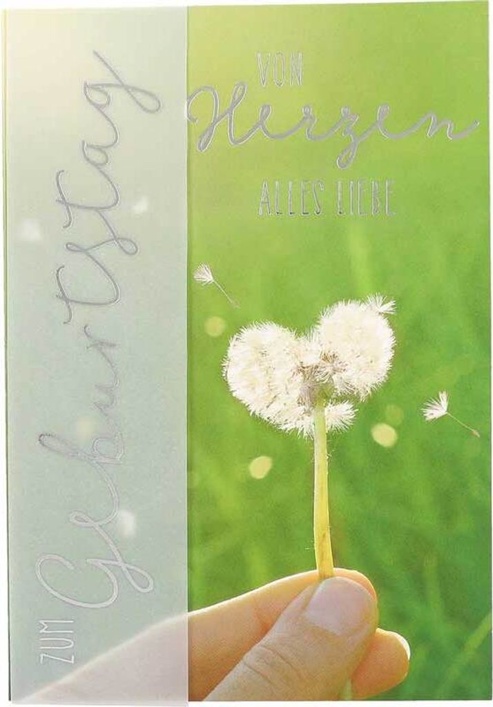 1 xGeburtstagskarte 37/Zum Geburtstag Von Herzen alles Liebe