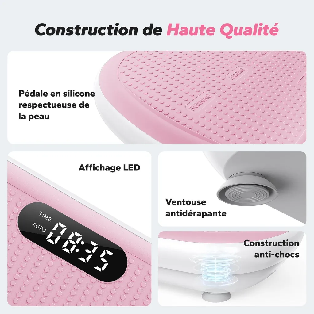 Plateforme vibrante MERACH 11 programmes et connexion Bluetooth - 2