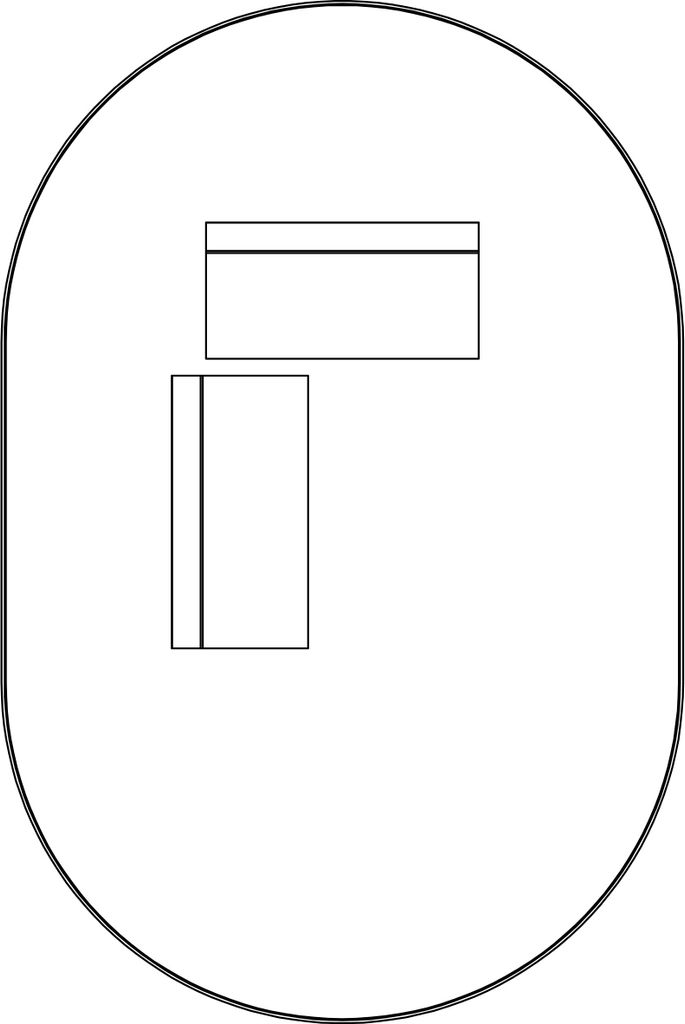 Badspiegel 8144B oval - Rahmenfarbe Schwarz - vertikal & horizontal - Größe wählbar, Spiegel Maße:40x60cm