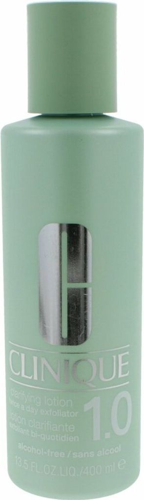 Clinique Clarifying Lotion 1.0 Twice A Day Exfoliator, Gesichtslotion, Frauen, 400 ml, trockene Haut, Empflindliche Haut, Glättend, Flasche