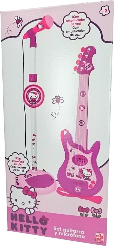 Set Batteria Hello Kitty Per Bambini - 3 Pezzi Con Grancassa, Tom Tom E Piatto, Giocattolo Musicale Colorato