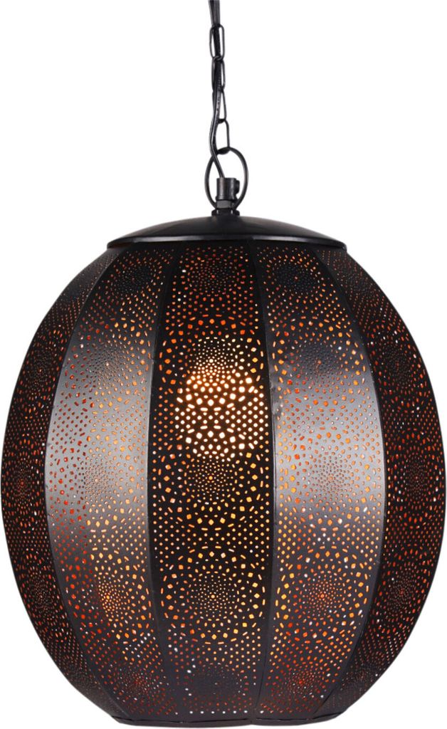 Orientalische Lampe Pendelleuchte Schwarz Konoos 35cm E27 Produktbild 