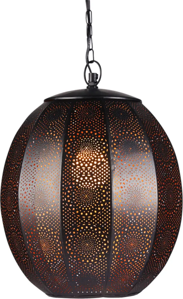 Arreda con Luce: Konoos Nero Lampada Orientale 35cm Metallo Nero - 1