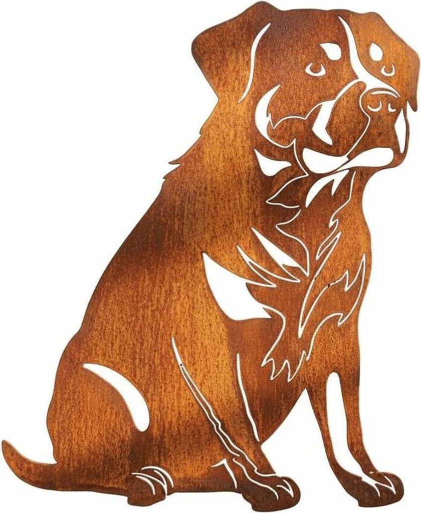 Edelrost Rottweiler - Rost Deko Hund Rostfigur Gartendeko Produktbild 