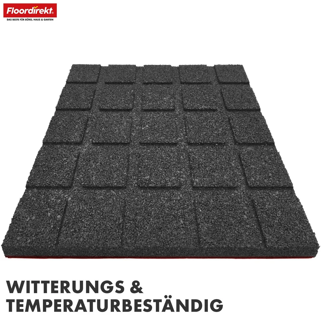 Floordirekt Tappetini In Gomma Per Gradini Interni/Esterni 25x75 Cm - Antiscivolo, Resistente Alle Intemperie, Con Strisce Adesive - Santiago