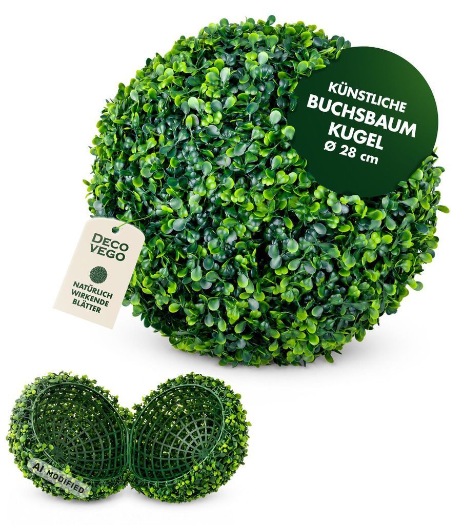 Buis au Boule Décoratif 28 cm Artificielle Plantes Decovego Image du produit 