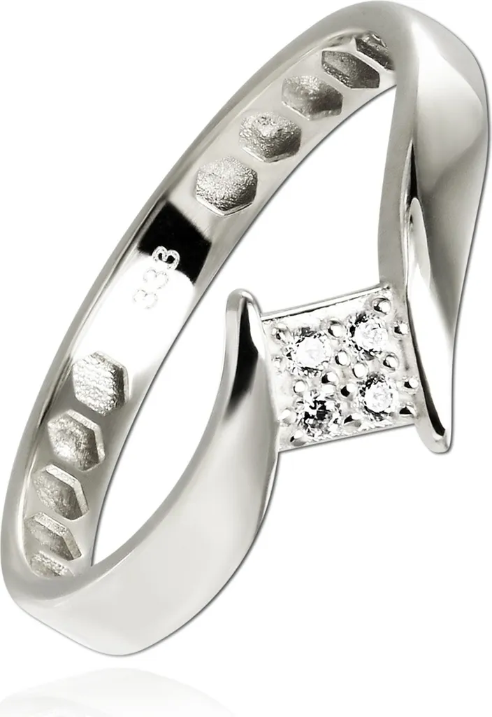 Bague Balia BGR054W58 en Or Blanc 333 Taille 58 Bijoux Femme Élégant
