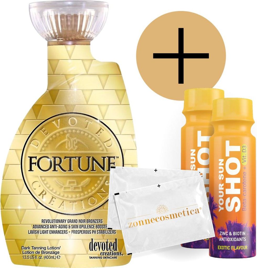 Devoted Creations - Fortune + 2 Your Sun Shots + 2 Erfrischende Tücher