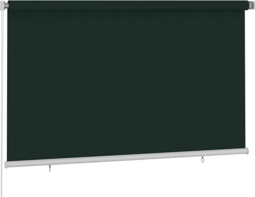 Roleta zewnętrzna vidaXL 240 x 140 cm, ciemnozielona, HDPE Zdjęcie produktu 
