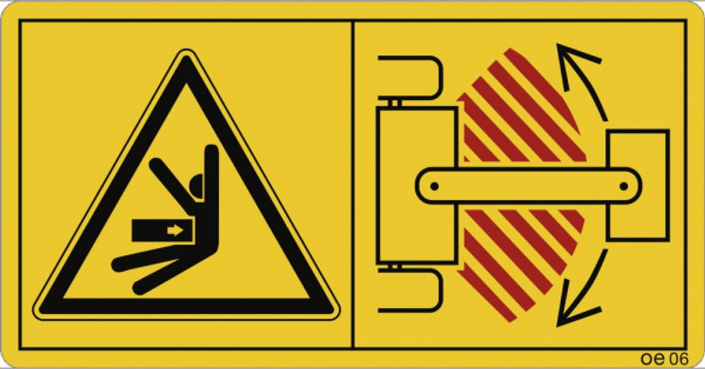 Dreifke Aufkleber Während des Betriebes nicht im Knickbereich ..., Folie, 11...
