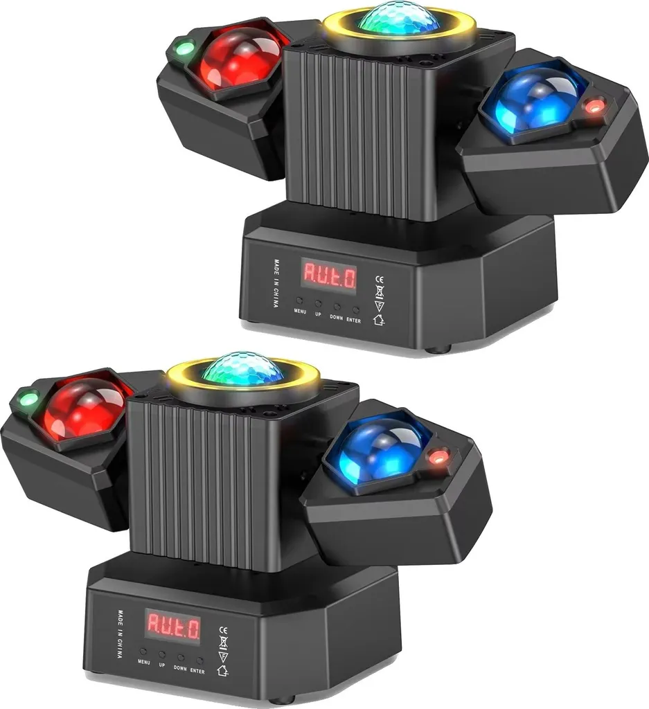 Projecteur de scène noir effet de lumière avec prise EU modèle SP-200