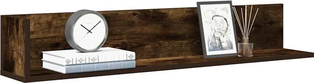 Maison Exclusive - Mensole da parete 2 pezzi. Rovere affumicato 100x16,5x16,5 cm Materiale ligneo