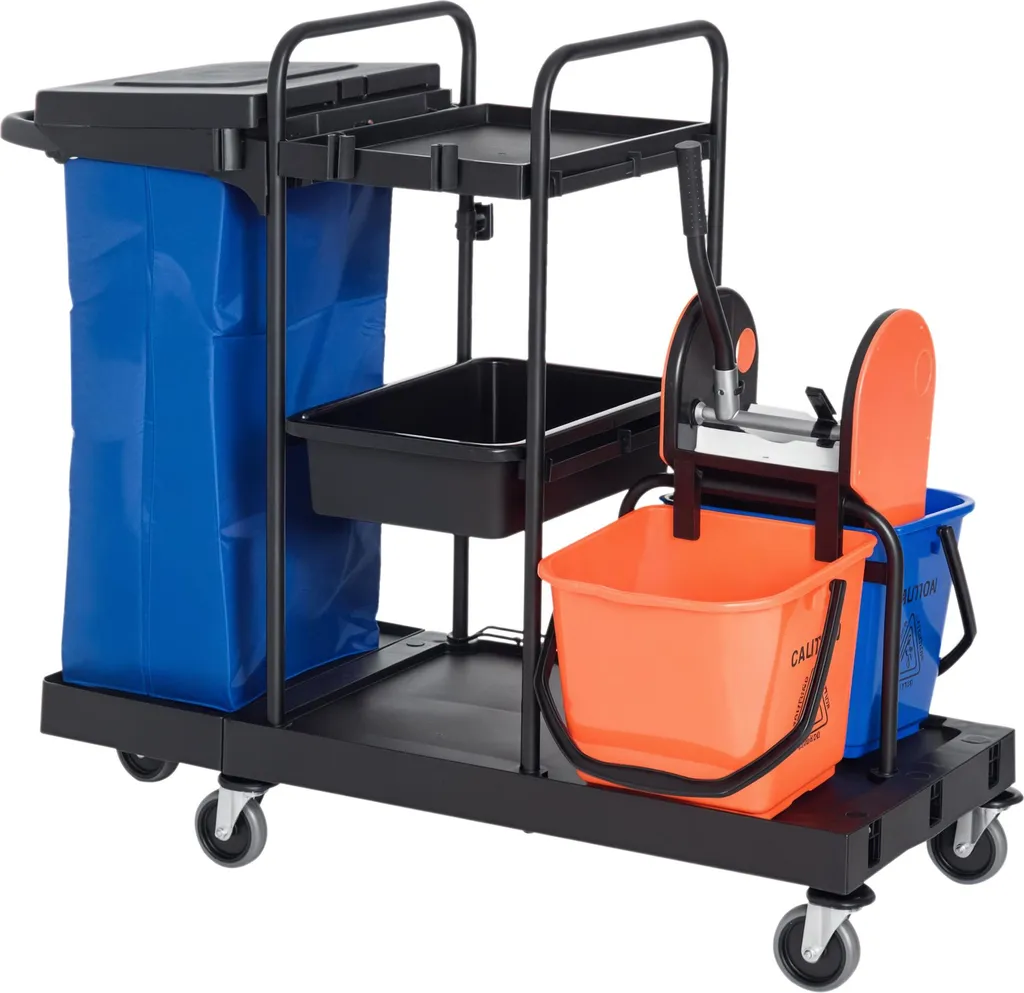 Dites stop au mal de dos avec ce chariot de nettoyage à essorage facile