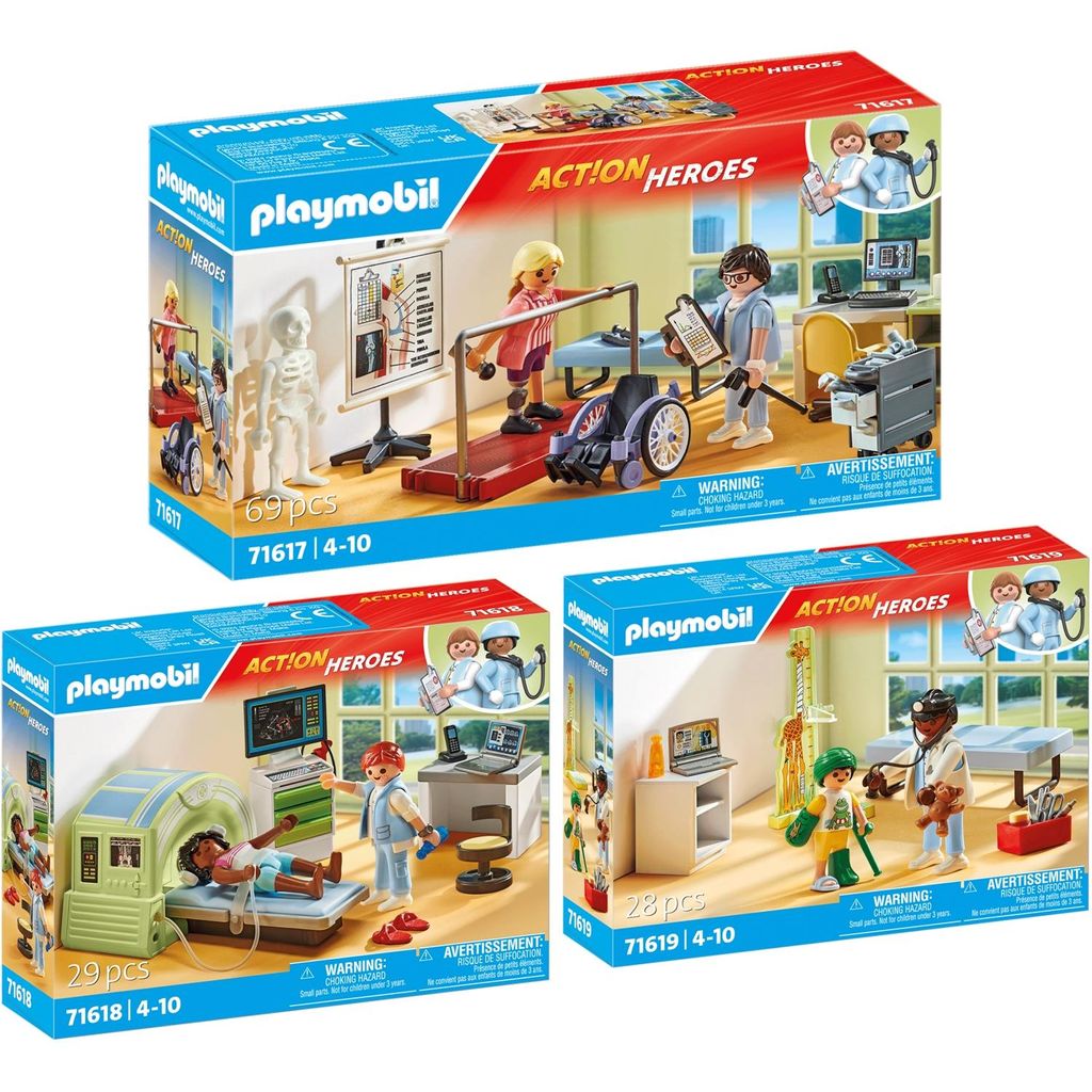 PLAYMOBIL 3er-Set Orthopädie + MRT + Kinderarzt