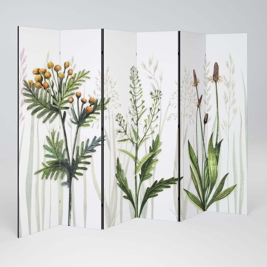 SpaceRebels Paravent Raumteiler - 6-teilig Raumtrenner, Druck 1-Seite - Raumtrenner - Trennwand Wohnung - Room Divider - Spanische Wand Deko Modern...