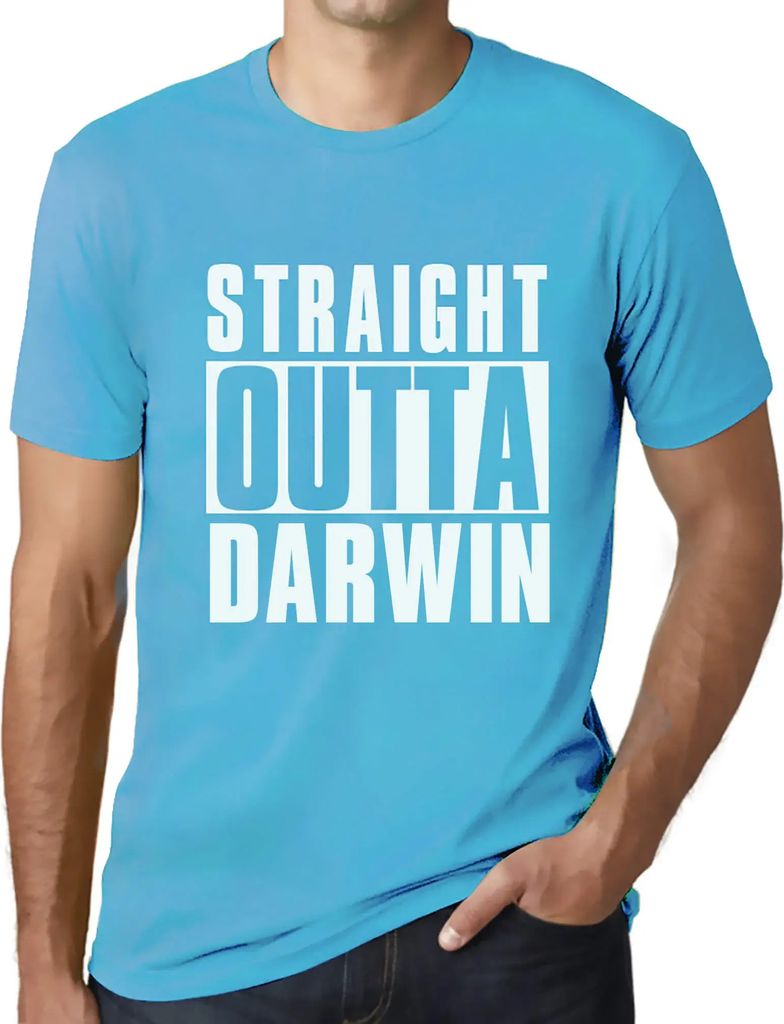 Herren Grafik T-Shirt Direkt aus dem Darwin – Straight Outta Darwin – Öko-Verantwortlich Vintage Jahrgang Kurzarm Lustige Druck Geburtstag Ges...