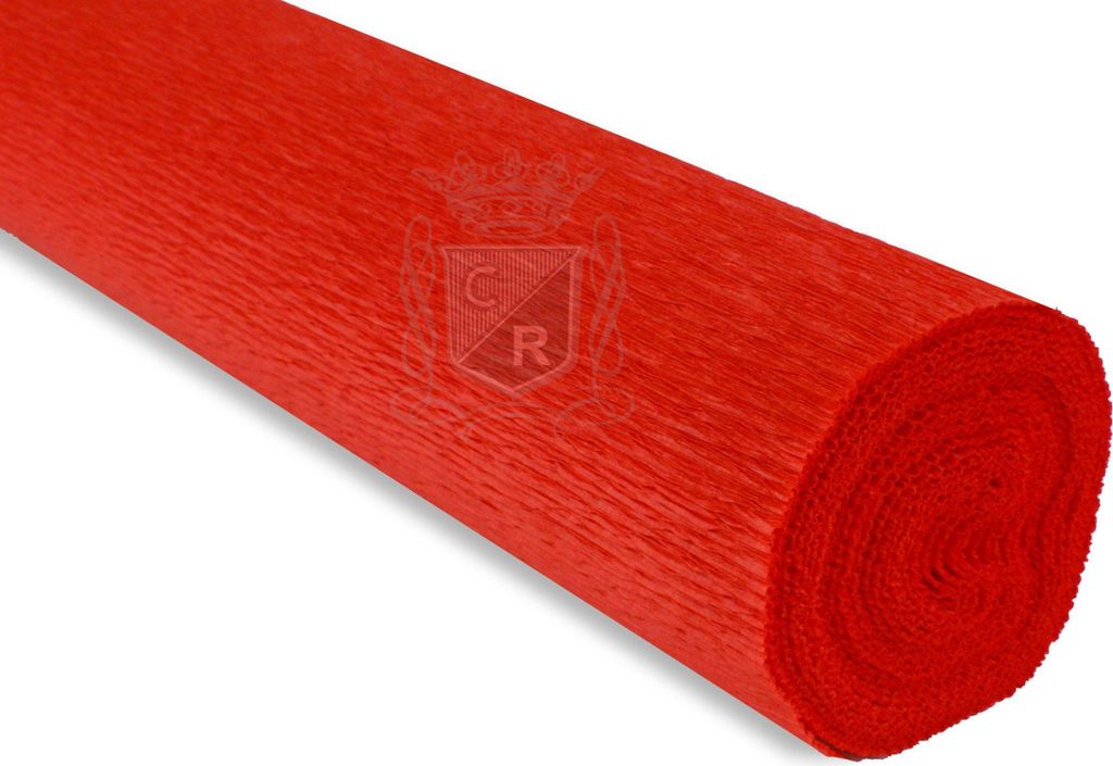 A roll of red crepe paper.
