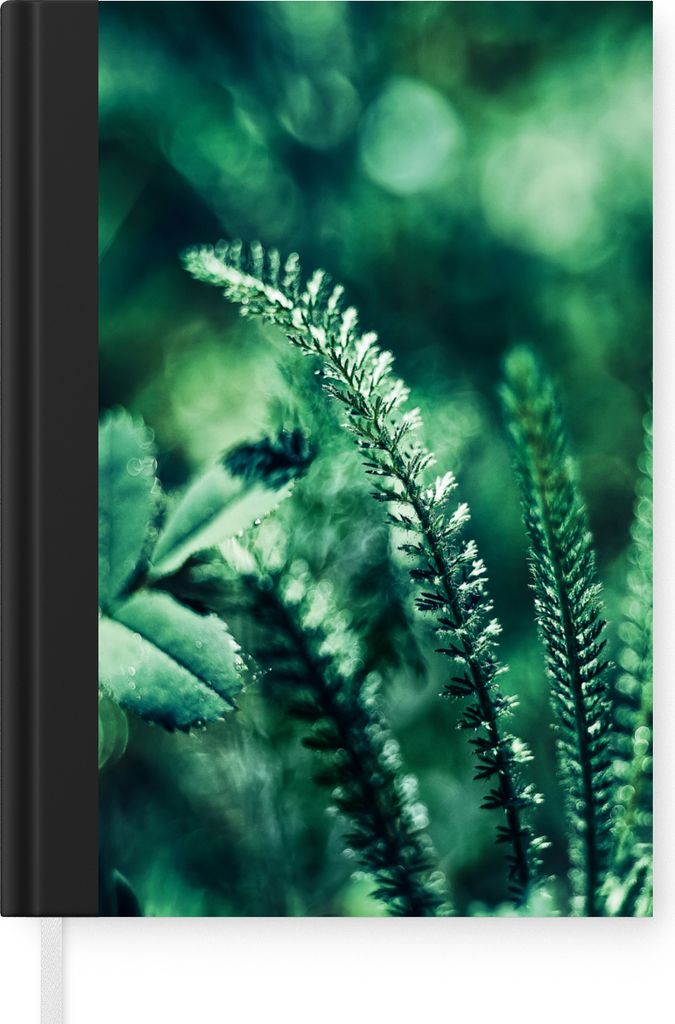 MuchoWow Notizbuch Tagebuch Haushaltsbuch Notebook A5 Viele verschiedene botanische Pflanzen vor einem unscharfen Hintergrund - Notizblock - Noti...