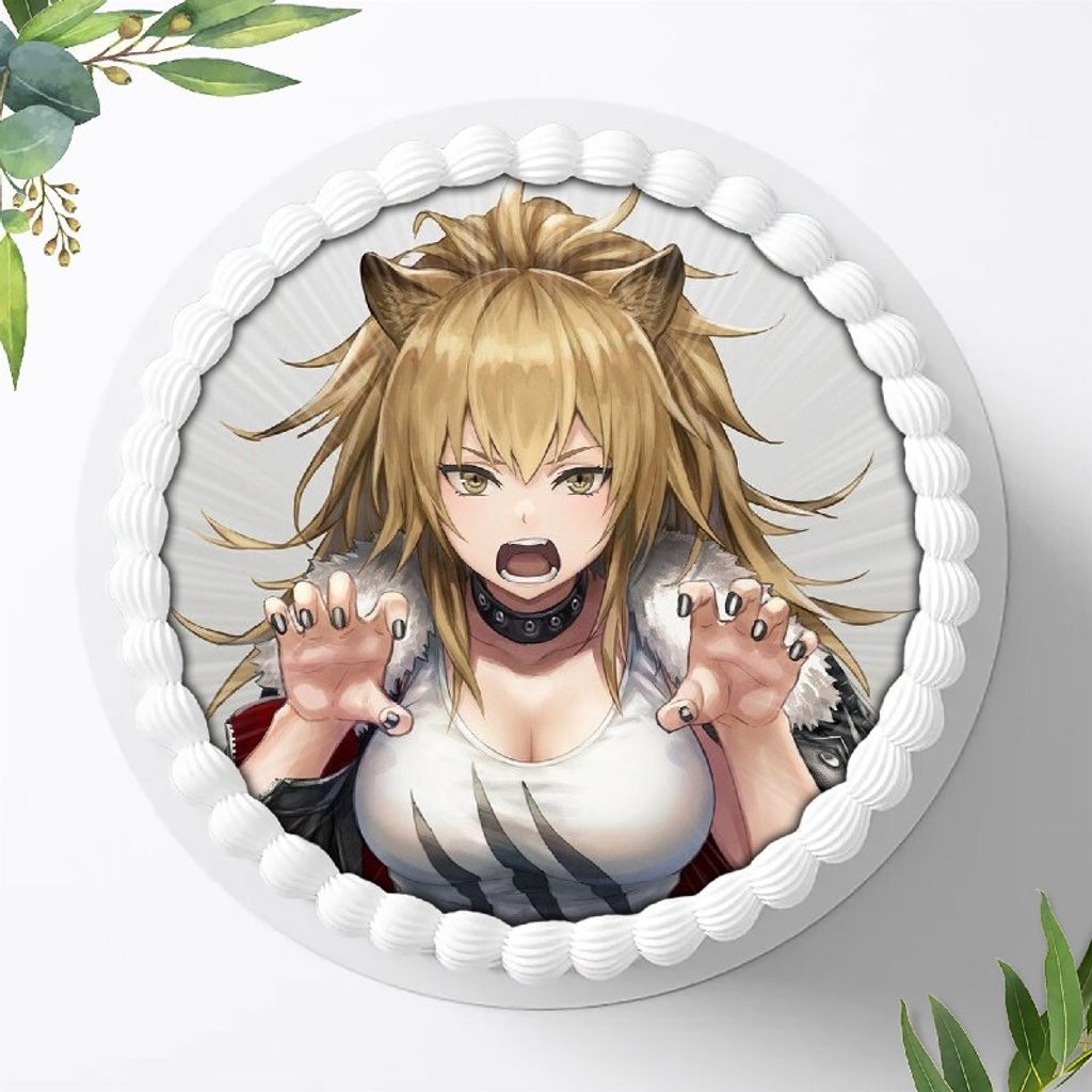 Für die Geburtstags Torte ein Tortenaufleger, Zuckerbild mit dem Motiv: Anime Manga, Essbares Foto für Torten, Fondant, Ø 20cm, 0316w