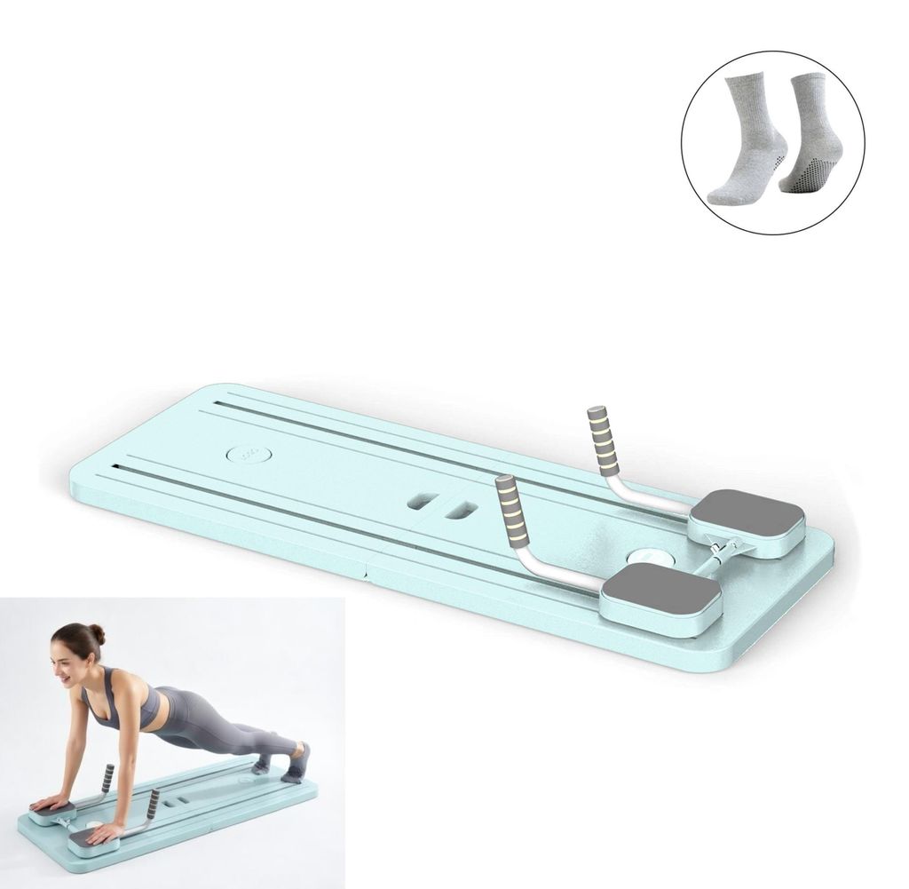 Pilates Reformer Set, Pilates klappbar, mit Timer, multifunktionales Bauchmuskelbrett für Zuhause und im Fitnessstudio
