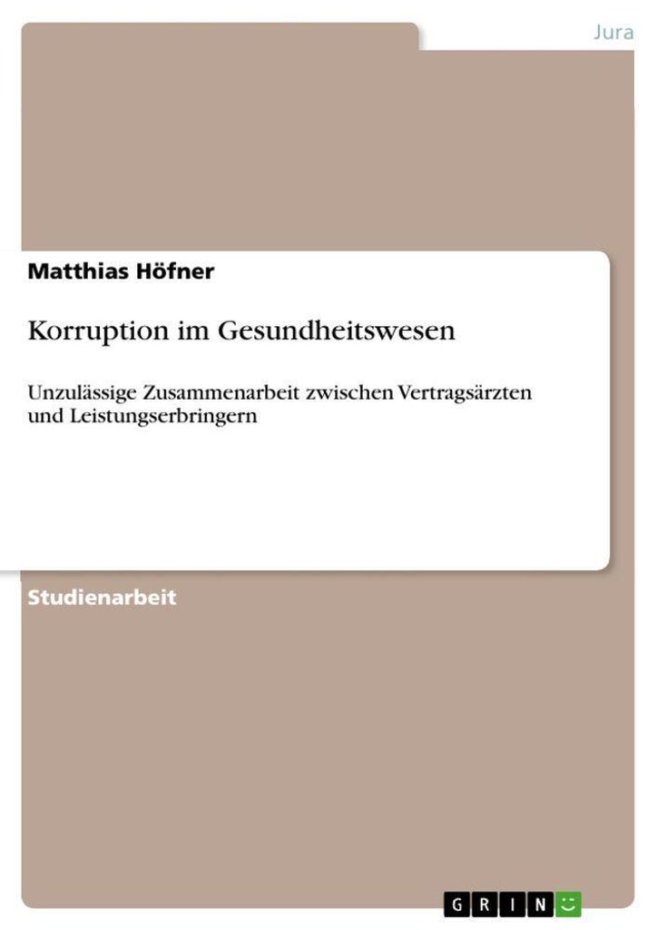 Korruption im Gesundheitswesen