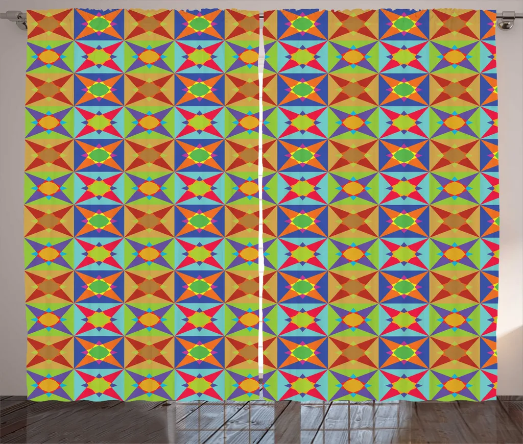 ABAKUHAUS Rideau Moderne Rustique Multicolore 280 x 225 cm à Crochets