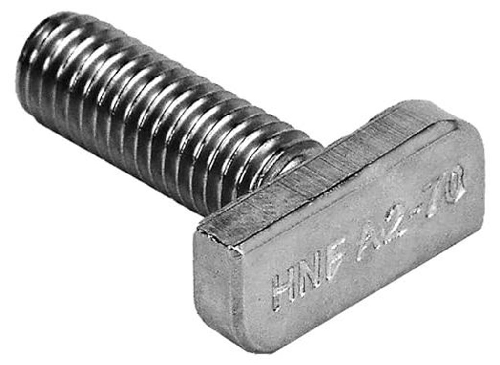 SUNEX Hammerkopfschraube M8 x 25 mm, Edelstahl A2, Kopf M10, für Solaranlage, Photovoltaik Montageschiene, PV Modul Befestigung, Hammerkopfschra...