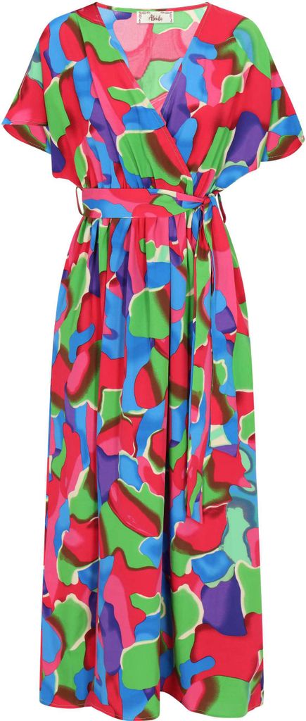 Damen Wickelkleid im Boho-Stil in Rosa, Größe S, aus der Frühjahr/Sommer-Kollektion