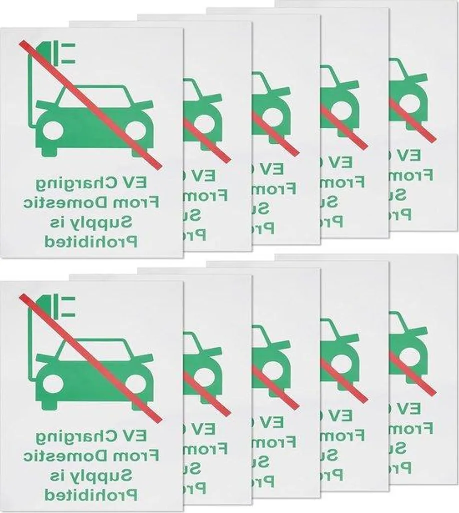 Stickers pour borne de recharge électrique parking et garage lot de 10 A5