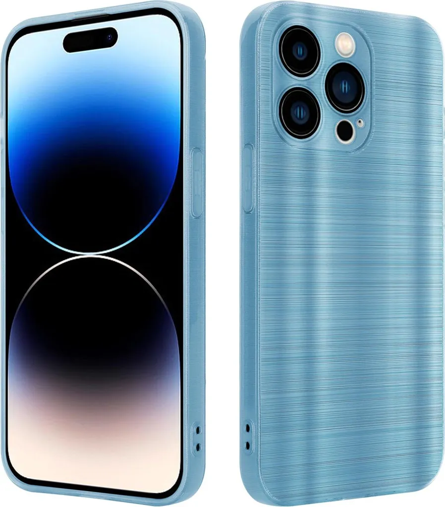 Cover iPhone 14 Pro Max Cadorabo: Protezione TPU Turchese Top