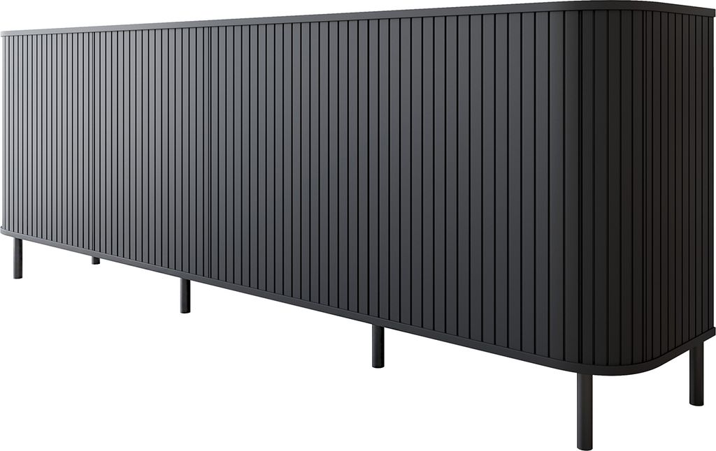 Kommode Sideboard Beistellkommode 4D ZILLO Schwarz Produktbild 