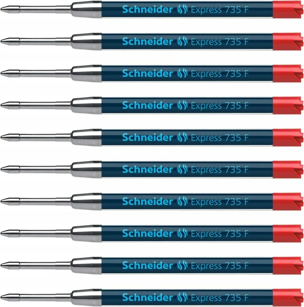 Lot de 10 Recharges pour Stylo Bille Schneider Express 735 Pointe Fine