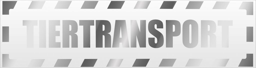 Kiwistar Tiertransport gestreift Magnetschild Schild magnetisch - 30cm Chrom - Magnetfolie für Auto PKW Kfz