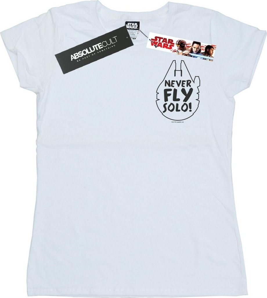 Star Wars - "Never Fly Solo" T-Shirt für Damen BI41502 (S) (Grau)