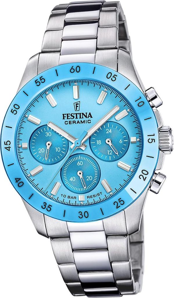 Festina Damenuhr Keramik Armbanduhr Edelstahl silber D2UF20693/3