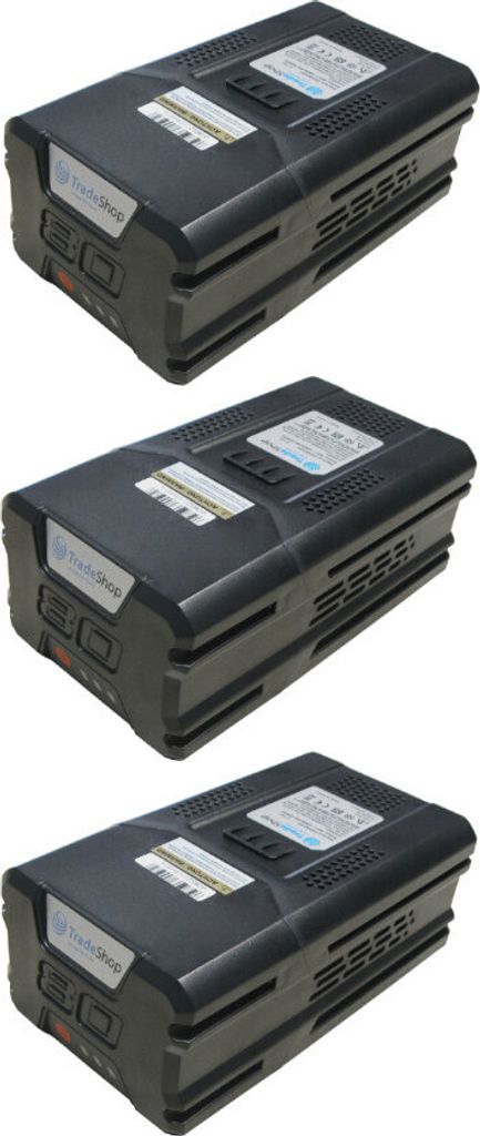 3x Universal Akku für alle Werkzeuge der Greenworks Pro 80V Produktpalette (Rasenmäher, Heckenschere, Kettensäge, uvm.) / 80V 4000mAh - ersetzt ...