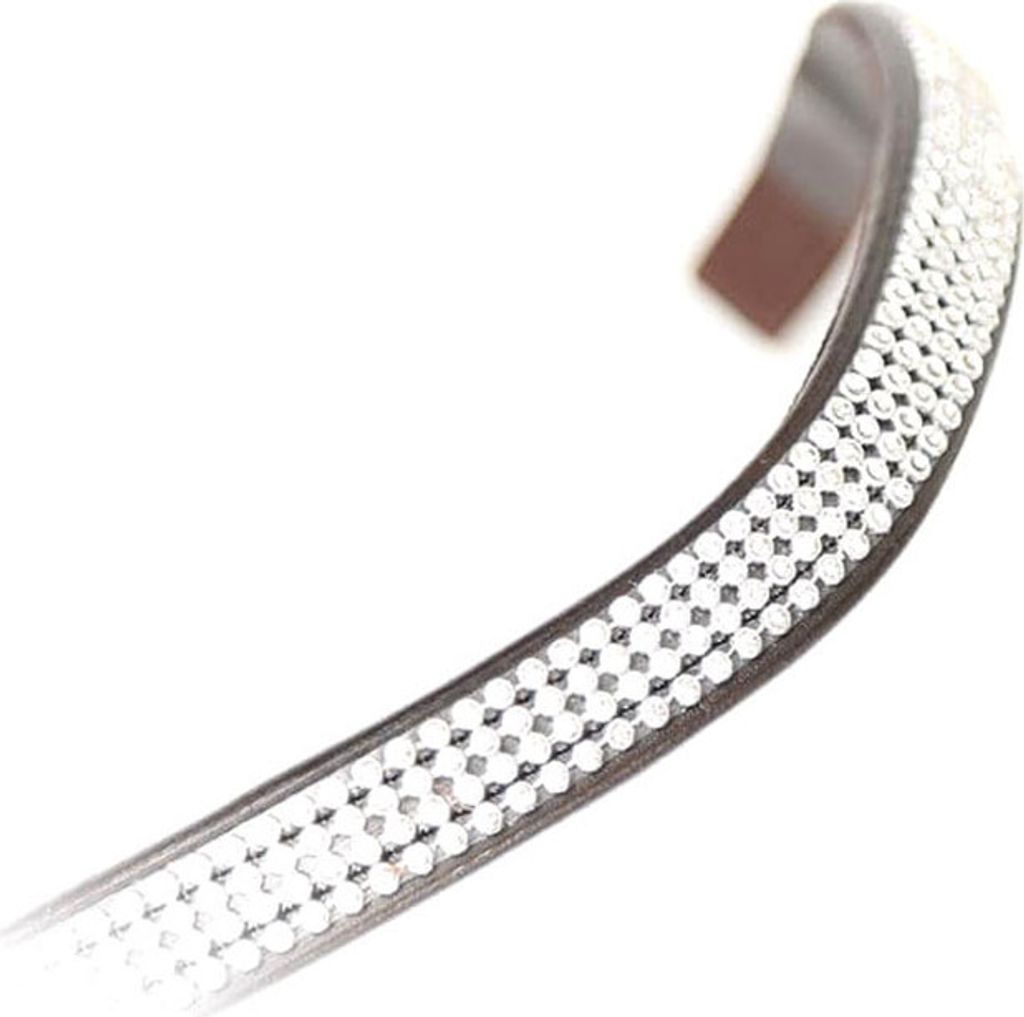 Aviemore - Strass Pferde-Stirnband "Small", Leder ER733 (Cob) (Braun)