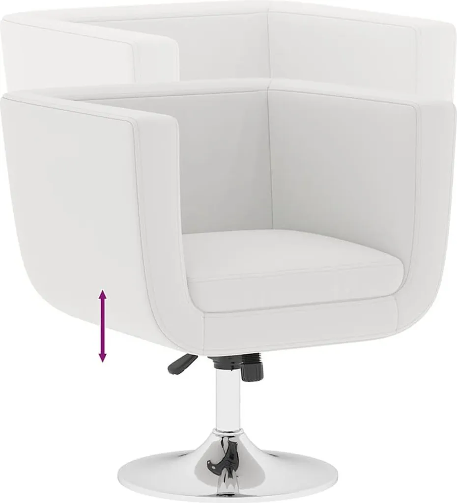 Siège de bar blanc similicuir facile à nettoyer et stable - 2 pcs - 6