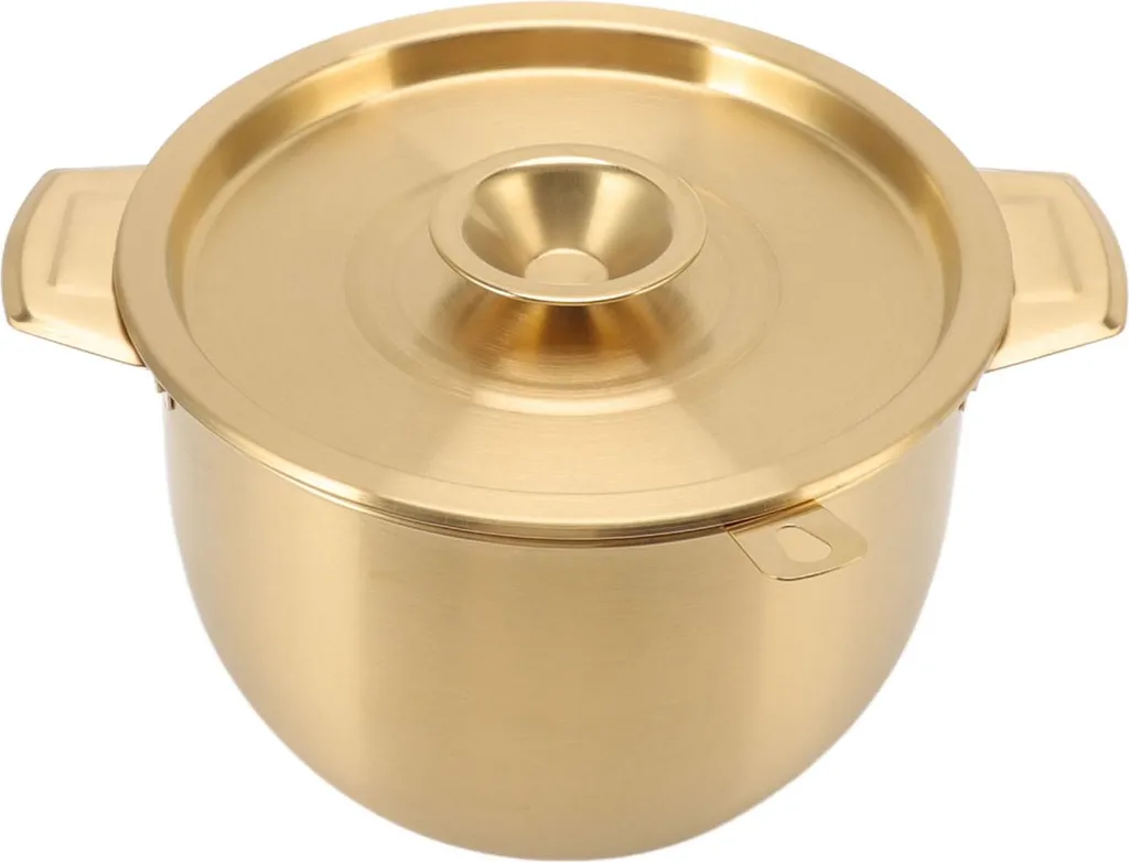 Pot pour recycler l'huile de friture 2,8 L tamis fin inox doré