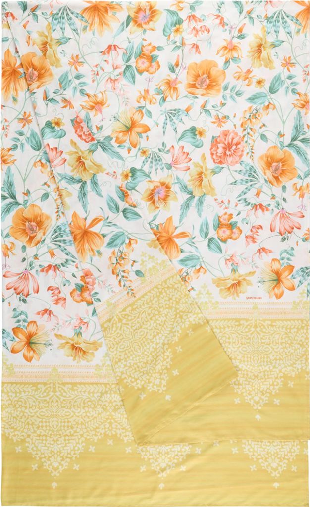 Bassetti Baumwoll-Foulard CASABLANCA Farbe Y1 GELB Größe 270x270